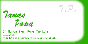 tamas popa business card